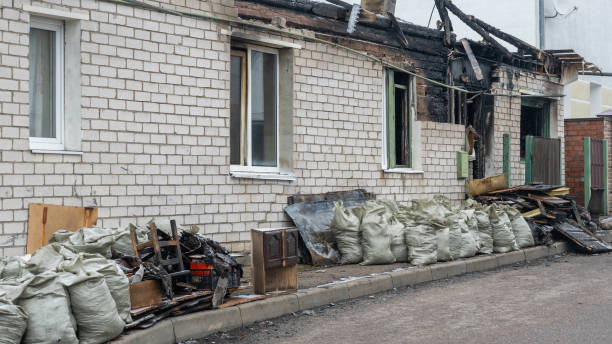 Professional Fire Damage Restoration technician working in Sewell, NJ